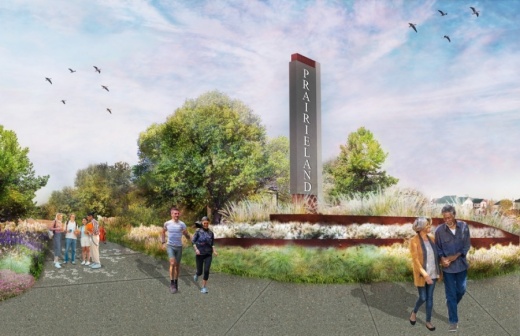 Homes in Prairieland Village could begin opening as early as spring 2022. (Rendering courtesy Howard Hughes Corp.)