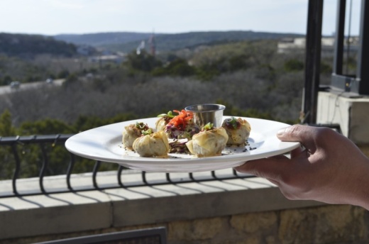 Z'Tejas chorizo dumplings