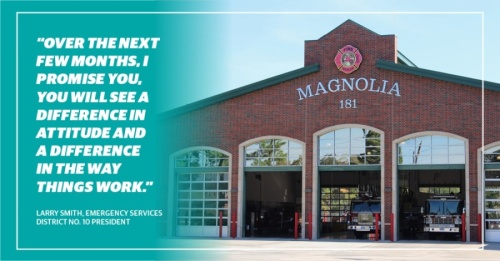 Montgomery County Emergency Services No. 10 contracts with the Magnolia Volunteer Fire Department to provide fire services. (Kara McIntyre/Community Impact Newspaper)