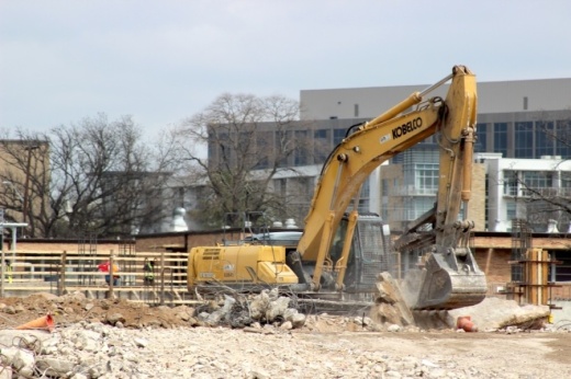 Work continues on the Austin State Hospital project in North Central Austin. The first $180.5 million was provided in 2019, and the project is awaiting another round of funding from the Texas Legislature this session. (Jack Flagler/Community Impact Newspaper)