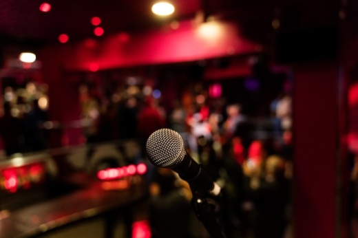 Microphone in a club.
