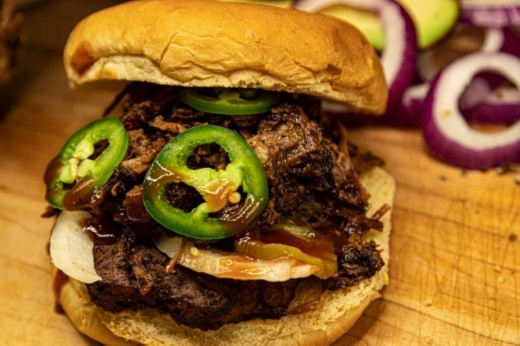 Menu items at Uncle's BBQ range from barbecue sandwiches, burgers and hot dogs to tacos and empanadas. (Courtesy Uncle's BBQ)