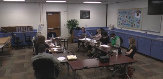 The Franklin Special School District met for a special called meeting March 29. (Screenshot via YouTube)