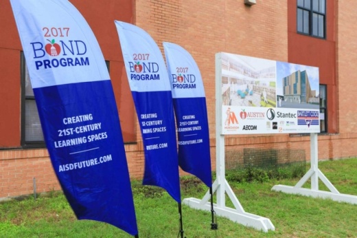 Austin ISD broke ground on Murchison Middle School renovation in 2019. (Courtesy Austin ISD)