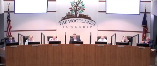 The Woodlands Township board of trustees discussed issues including a financial report and possible future incorporation planning at a March 31 meeting. (Screenshot via The Woodlands Township)
