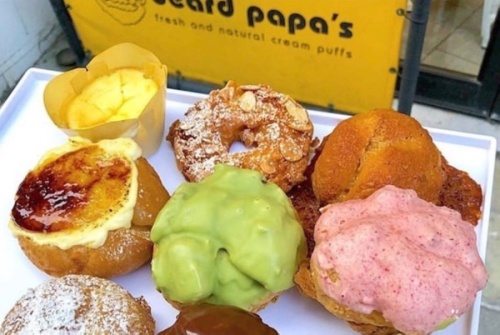 At Beard Papa's, customers can build their own cream puff by choosing from eight types of shells and three filling flavors. (Courtesy Beard Papa's)
