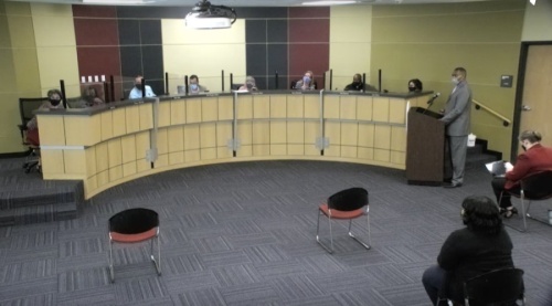 The April 1 conversation follows a March 4 board meeting during which several parents spoke out about the lack of Black teachers at Riojas Elementary School, as well as concerns regarding greater diversity and equity initiatives at Pflugerville ISD. (Screenshot courtesy Pflugerville ISD)
