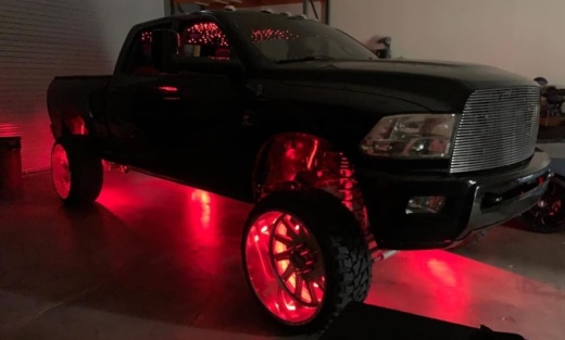 truck with custom lights