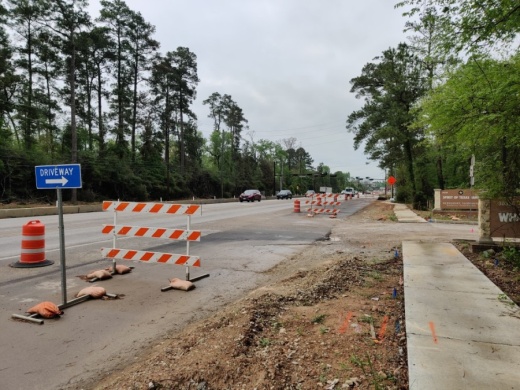 Work on FM 2978 is continuing through April west of The Woodlands. (Ben Thompson/Community Impact Newspaper)