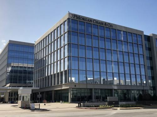 JPMorgan Chase Bank's Plano Campus opened in 2017 at Legacy West. (Liesbeth Powers/Community Impact Newspaper)