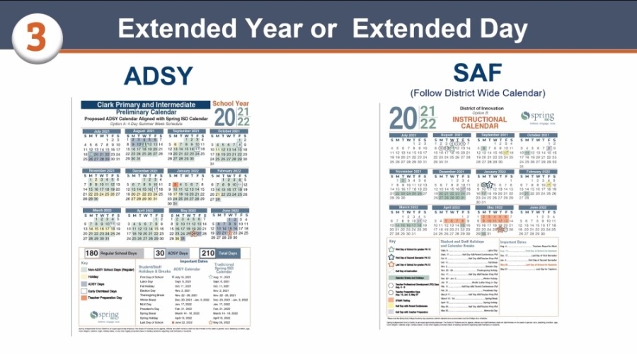Spring Isd To Consider Extending 2021 22 Instructional Calendar School Day For Select Campuses At April 13 Board Meeting Community Impact Klein Isd School Holiday Feb 19 2022