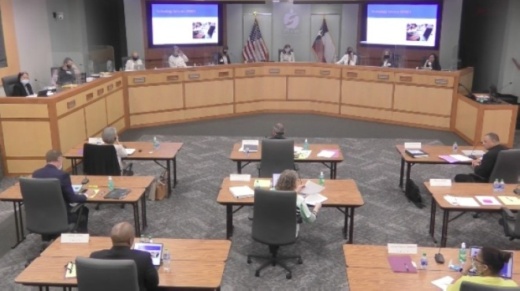 Plano ISD board of trustees talked about plans for the 2021-22 school year at the April 20 meeting. (Screenshot courtesy Plano ISD)