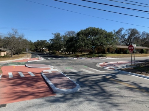New intersections are now in place near two elementary schools in South Austin. (Courtesy Austin Transportation Department)
