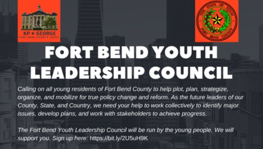 The youth-led group will work with a team of mentors to strategize, organize and mobilize for policy change and reform on issues they deem important. (Courtesy Fort Bend County)