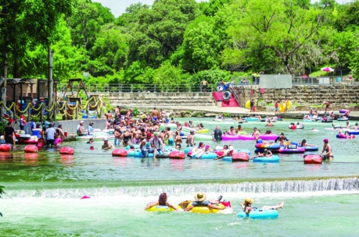 Tubers took to the river in early summer of 2020 before COVID-19 closures and restrictions took effect.  (Warren Brown/Community Impact Newspaper)