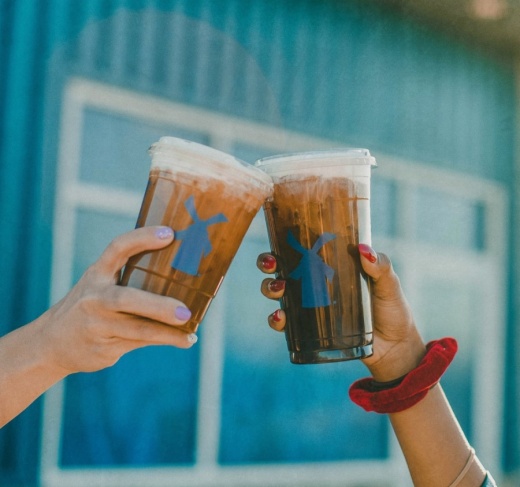 With more than 400 locations across 11 states, the Oregon-based drive-thru coffee company serves specialty coffee, smoothies, freezes, teas, a private-label Dutch Bros Blue Rebel energy drink and nitrogen-infused cold brew coffee. (Courtesy Dutch Bros Coffee) 