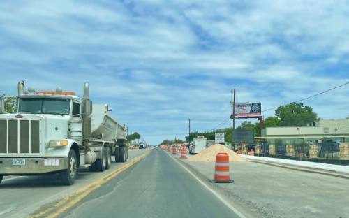 Work on Menchaca Road in South Austin will continue through May but could be finished before the summer. (Nicholas Cicale/Community Impact Newspaper)