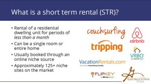 Georgetown City Council provides direction to not regulate short term rentals. (Courtesy City of Georgetown)
