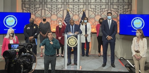 city hall press conference mayor sylvester turner