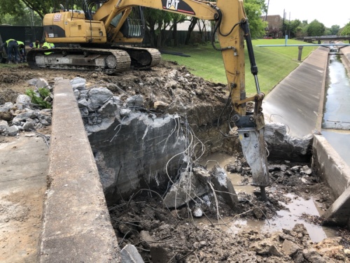 A contractor for the city of West University Place has broken ground on a drainage and road surface replacement project. (Courtesy city of West University Place)