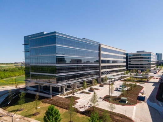 Construction is complete at The Offices Three at Frisco Station. (Courtesy VanTrust Real Estate)