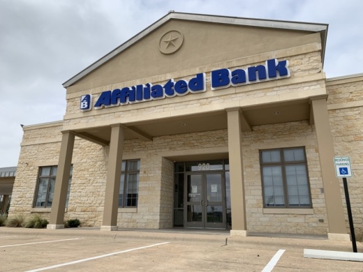 Round Rock's Susser Bank location still has the Affiliated Bank name on the building and is located at 920 N. I-35, Round Rock. (Megan Cardona/Community Impact Newspaper)