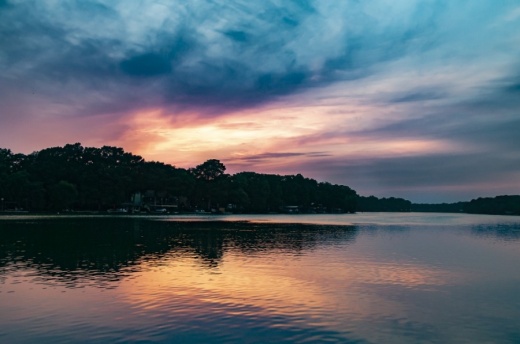 Lake Dunlap dropped an estimated 14 feet after a spill gate failed in May of 2019. (Courtesy Larry Johnson)