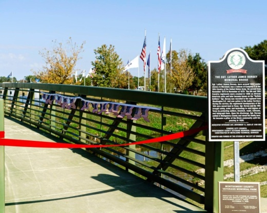 The Sgt. Luther James Dorsey Memorial Bridge was dedicated in November. The upcoming Memorial Day event includes the dedication of several more structures. (Courtesy Taylorized PR)