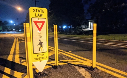 Pedestrian crossing sign