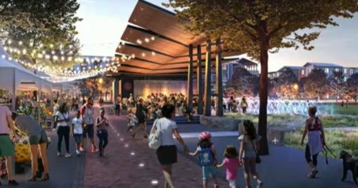 A rendering shows one perspective of what will be Heroes Memorial Park in Kyle. (Rendering courtesy city of Kyle)