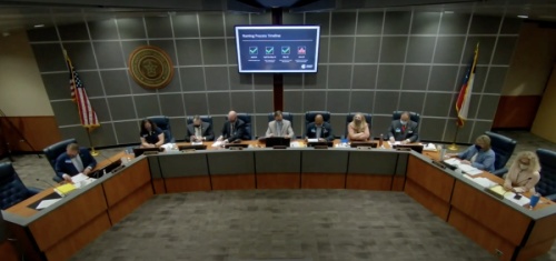 The CISD board of trustees accepted name submissions for new campuses during a May 18 meeting. (Screenshot via YouTube)