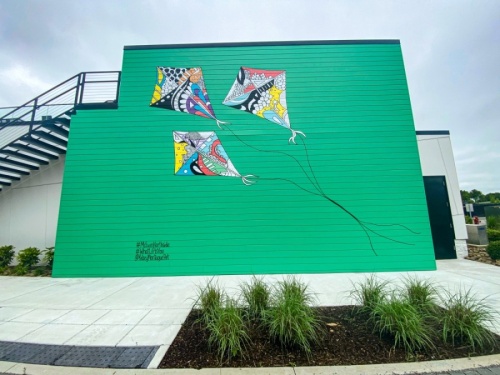 The new mural is located in McEwen Northside. (Courtesy McEwen Northside, Kelsey Montague)