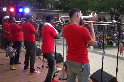 The New Orleans Hustlers Brass Band will be performing at Sugar Land Town Square on June 26. (Courtesy New Orleans Hustlers Brass Band)