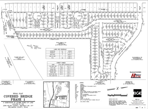 The Covered Bridge residential development will be located off of CR 138 to the east of the Lakeside Estates neighborhood. (Courtesy city of Hutto)