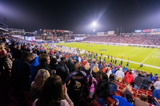 fans gathered at football game