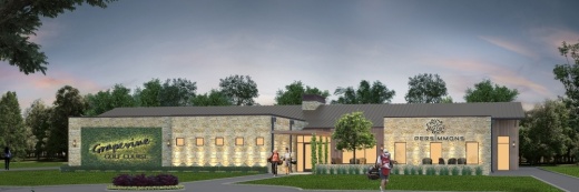 A rendering of the exterior of Persimmons Bar & Grill on the Grapevine Golf Course
