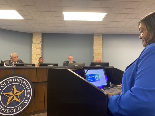 Nicole Little, the city's business process analyst, broke down a broad list of possibilities during the meeting and told officials the city is eligible for up to $6.1 million. (Brian Rash/Community Impact Newspaper)