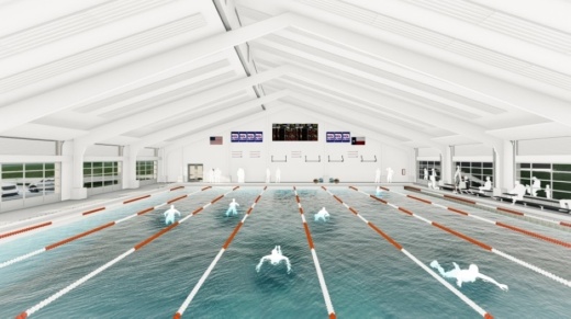 Eanes ISD is scheduled to complete its new aquatics facility by the end of December. (Rendering courtesy Eanes ISD)