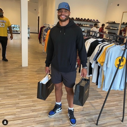 Dallas Cowboys quarterback Dak Prescott was one of the store's first customers when it opened in April, according to the owner. (Courtesy Prized Kicks)