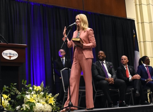 Mattie Parker was sworn in as the new mayor of Fort Worth at the Fort Worth Convention Center June 15. (Steven Ryzewski/Community Impact Newspaper)