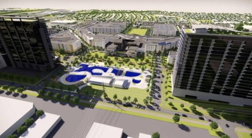 Plano City Council unanimously approved a spending plan at its June 14 meeting for the revenue they expect the Collin Creek Mall development tax zone to generate. The first phase of the project includes new apartment buildings, restaurants and underground parking. (Rendering courtesy Centurion American)