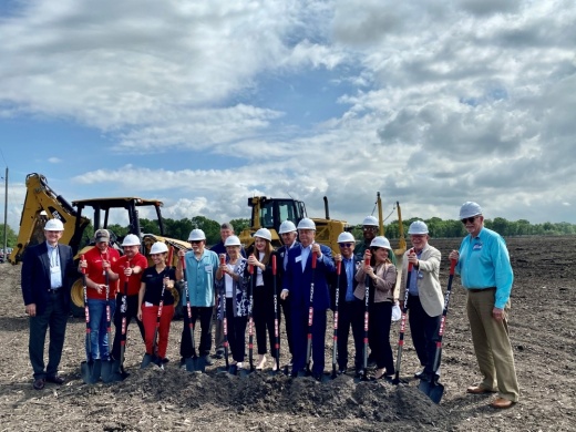 The groundbreaking for the Manvel Town Center was held June 22. (Courtesy Weitzman)