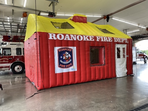 The Roanoke Fire Department has purchased an inflatable fire safety house, thanks to a donation from Atmos Energy. (Courtesy Atmos Energy)