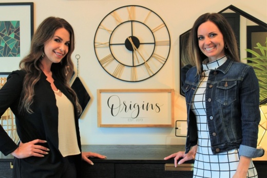 Kaitlyn Wages, left, and Gina Thomson co-founded Origins Birth and Wellness Collective after their own experience with out-of-hospital childbirth. (Sandra Sadek/Community Impact Newspaper)