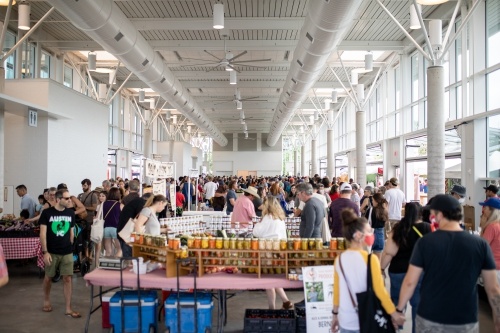 The new Mary Elizabeth Branch Park pavilion building includes more than 19,800 square feet of space for market vendors and visitors. (Courtesy Texas Farmers' Market)