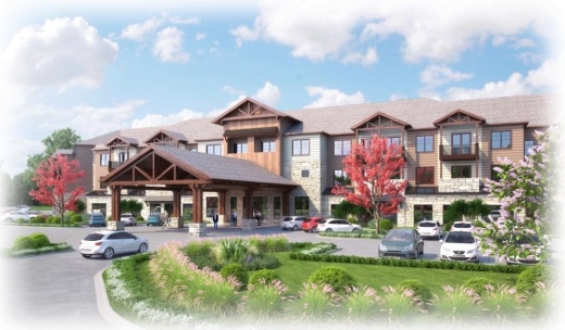 The community will feature apartments and two-bedroom cottages. (Courtesy Drever Management Co.) 