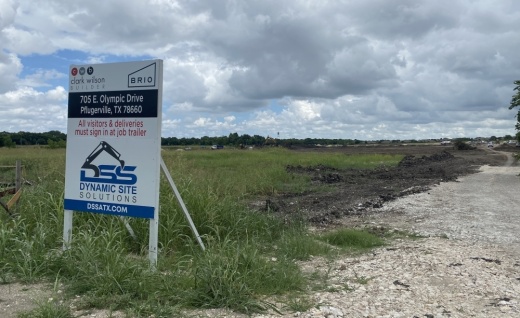Phase 1 of the Olympic Drive Apartments is planned to be complete by March 2023. (Brian Rash/Community Impact Newspaper)