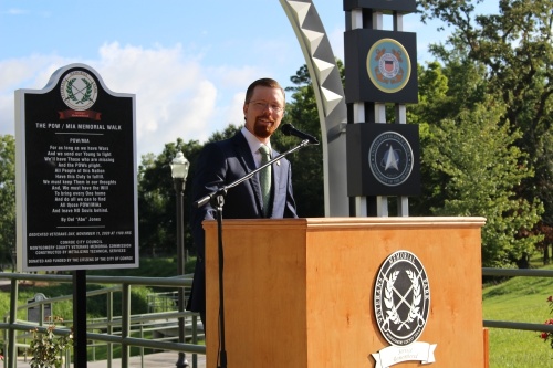 State Rep. Will Metcalf, R-Conroe, announced June 29 that $7 million from the state budget will be given to Montgomery County Veterans Memorial Park. (Chandler France/Community Impact Newspaper)