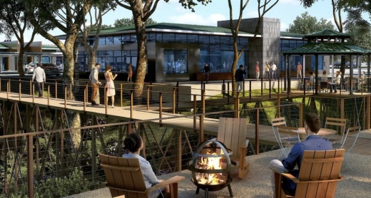 Amenities at The Enclave in Frisco will include multiple outdoor work areas to promote health and wellness, according to plans. (Courtesy Fults Commercial Real Estate)