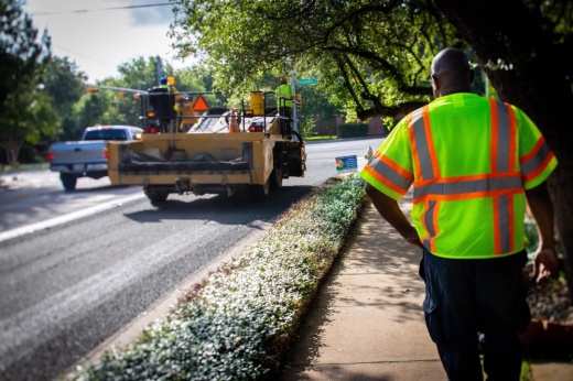 Sealcoat maintenance by Austin Public Works